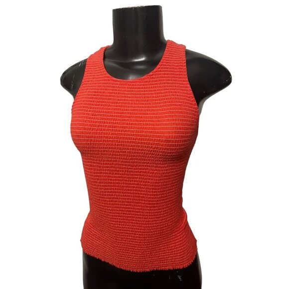 XS Nation Anthropologie Smocked Sleeveless Womens Top New Christine Tank - Picture 3 of 8